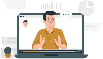 Imagen persona hablando, computador, video